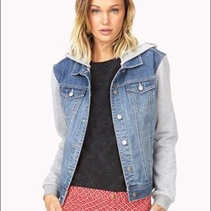 Hinge - Jean jacket w/ sweatshirt - Sz medium